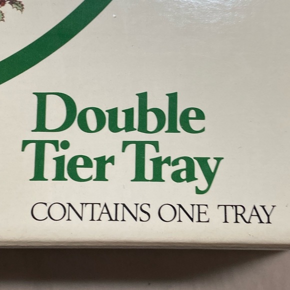 SPODE CHRISTMAS TREE DOUBLE TIER TRAY BRAND NEW IN BOX - Picture 2 of 4